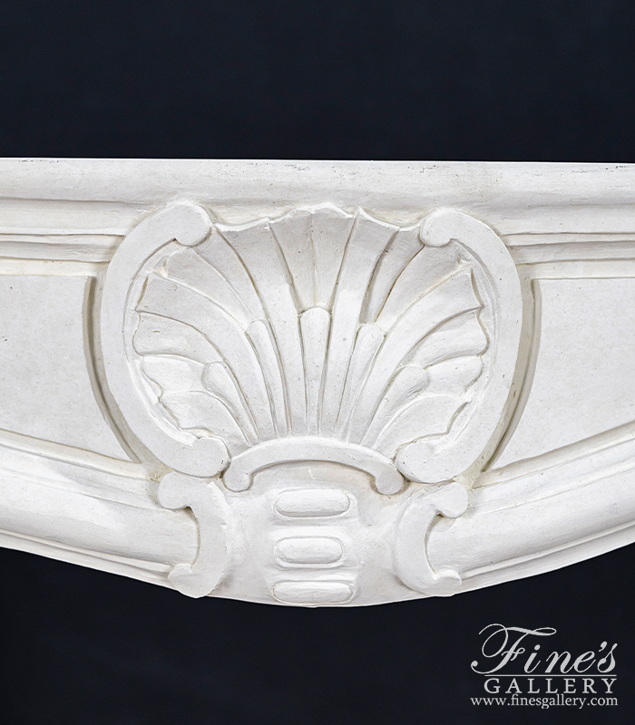 Marble Fireplaces  - French Themed Limestone Mantel - MFP-1916